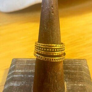 Set of Vintage Look Bead Stacking Rings Size 6.5